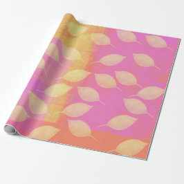 Papel De Presente Feriado em Amarelo, Terracotta e Rosa