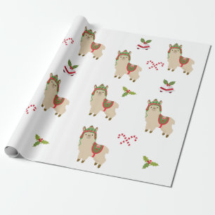 Papel De Presente Feriado Ferioso, Llama Alpaca