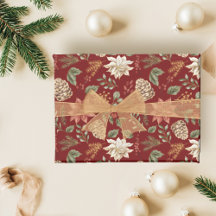 Feriado Festivo Elegante Poinsettia Vermelha