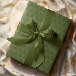 Papel De Presente Feriado Geométrico Monotone de Natal Elegante