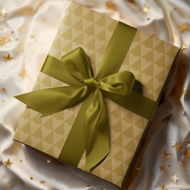 Papel De Presente Feriado Geométrico Monotone de Natal Elegante (Criador carregado)