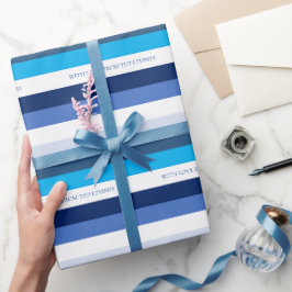 Papel De Presente Feriado Personalizado da Faixa de Hanukkah