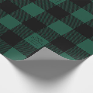 Papel De Presente Feriado personalizado da verificação do búfalo