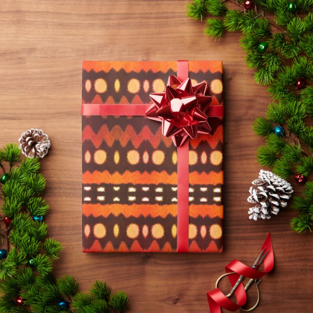 Papel De Presente Feriado Preto (Presente de Natal)