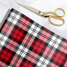 Feriado Rustic Red Black and White Tartan Xadrez