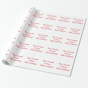 Papel De Presente Feriado Vermelho Fonte Feliz Desejos de Natal