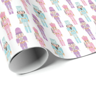 Papel De Presente Feriados da Família de Balés Retro Pastel Nutcrack