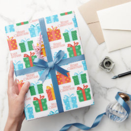 Papel De Presente Feriados de inverno na Caixa de Presente de Natal 