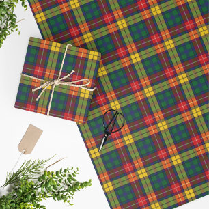 Papel De Presente Feriados de Xadrez de Buchanan Clan Tartan