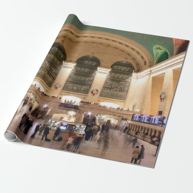 Papel De Presente FERIADOS EM GRAND CENTRAL STATION Wrapper Paper (Desenrolado)