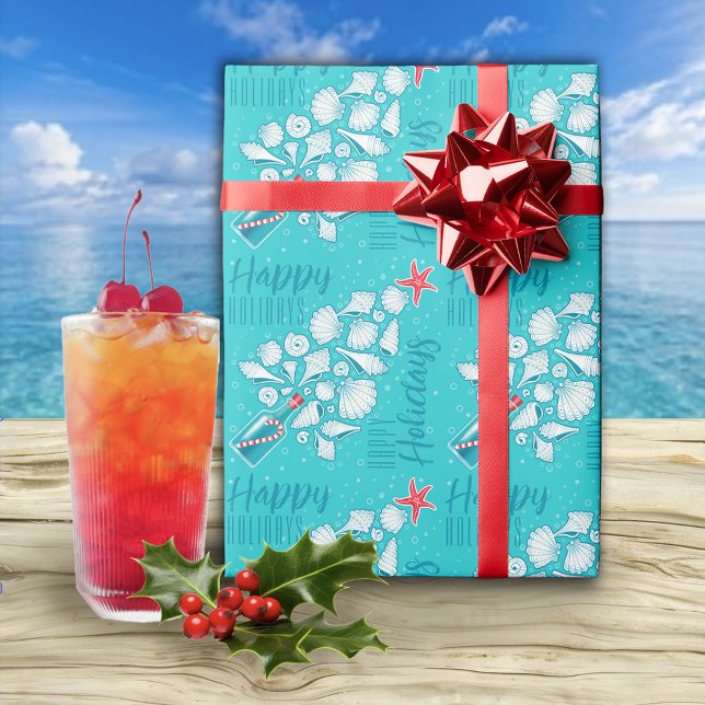 Papel De Presente Feriados felizes da praia (Criador carregado)
