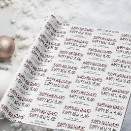 Papel De Presente Feriados Felizes e Engraçados Modernos e Atrasados