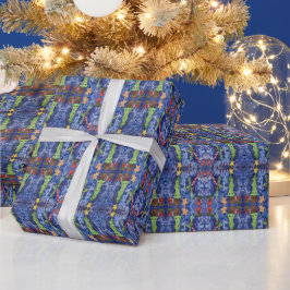 Papel De Presente Feriados Felizes Ícones clássicos de Natal Aquarel