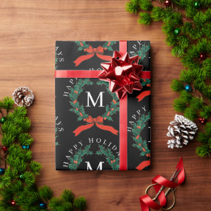 Papel De Presente Feriados Felizes Personalizados, Terra do Monogram