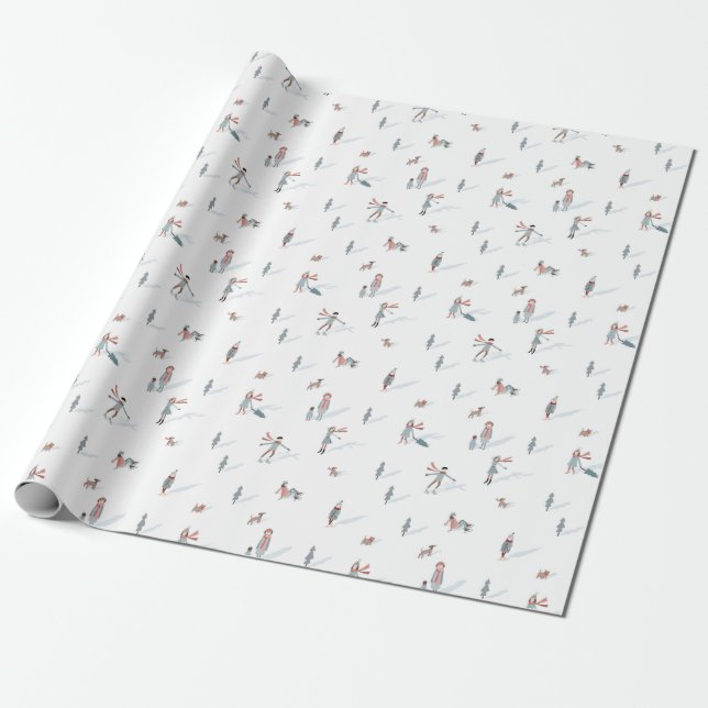 Papel De Presente Férias de Esqui (Desenrolado)