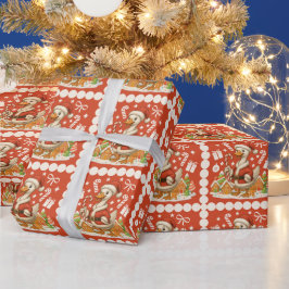 Papel De Presente Férias de Natal dos papais noeis