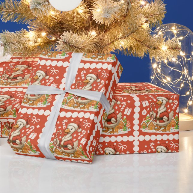 Papel De Presente Férias de Natal dos papais noeis (Feriados)