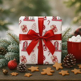 Papel De Presente Férias de Natal Festivas