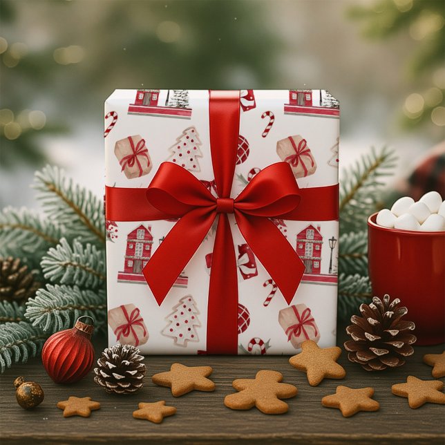 Papel De Presente Férias de Natal Festivas (Criador carregado)