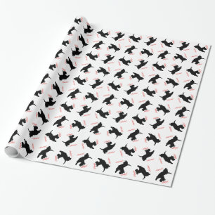 Papel De Presente Férias Felizes do Terrier Escocês