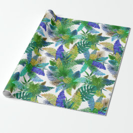 Papel De Presente Ferns e Folhas Tropicais
