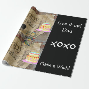 Papel De Presente Ferramentas de Construção de Papel Feliz Aniversár