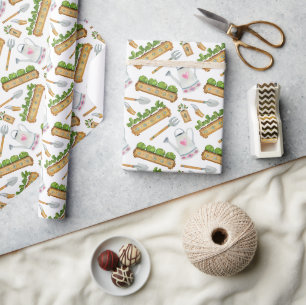 Papel De Presente Ferramentas, Plantas, Capas De Água Para Jardinage