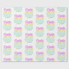 Papel De Presente Festa Como Se Fosse 1999®™ – Neon Voltage