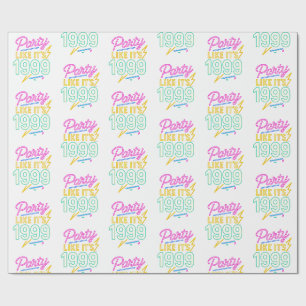Papel De Presente Festa Como Se Fosse 1999®™ – Neon Voltage