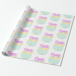 Papel De Presente Festa Como Se Fosse 1999®™ – Neon Voltage