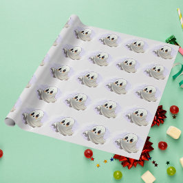 Papel De Presente Festa Custa do Dia das Bruxas do Chá de fraldas Bo