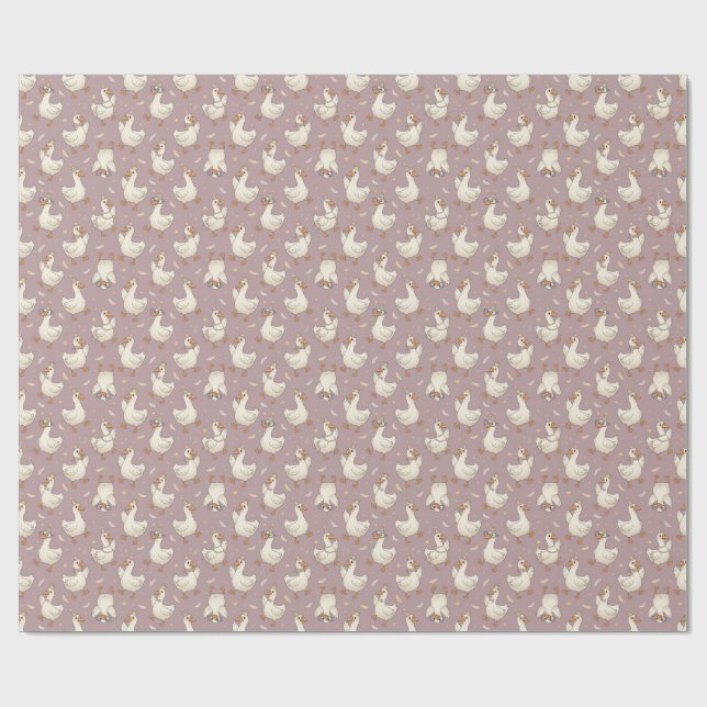 Papel De Presente Festa da Gansa Boba – Design Excêntrico de Anivers (Aberto)