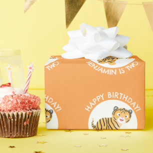 Papel De Presente Festa de animação personalizada de um bonitinho de