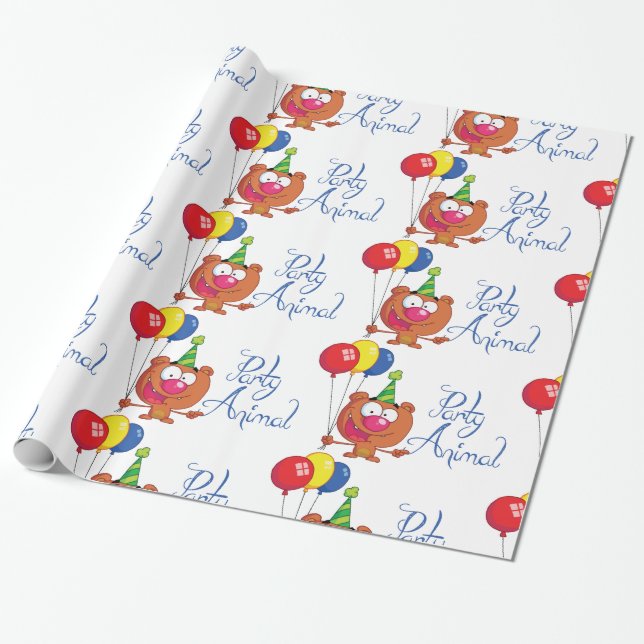 Papel De Presente Festa de aniversário (Desenrolado)