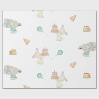 Papel De Presente Festa de aniversário