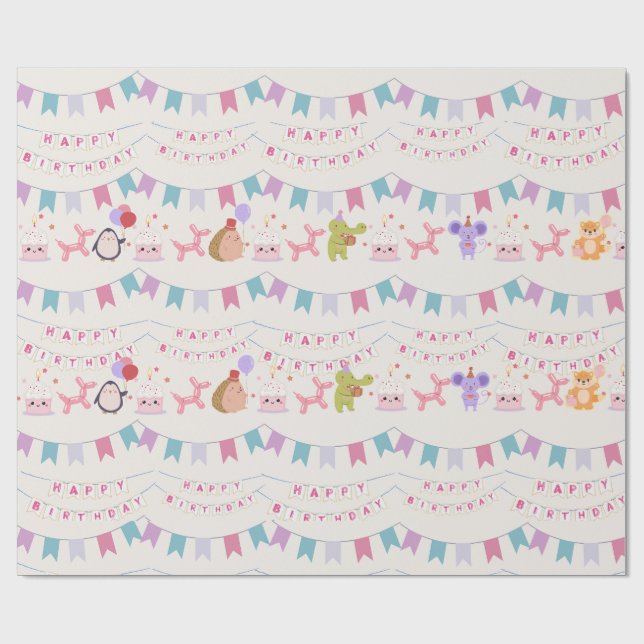 Papel De Presente Festa de aniversário (Aberto)