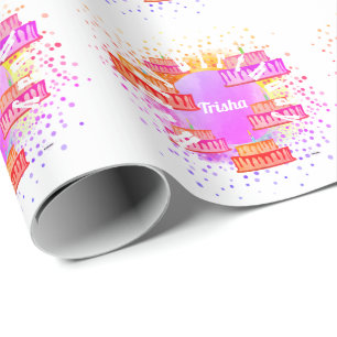 Papel De Presente Festa de aniversário Apenas dizendo "HAMbyWG Paper