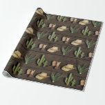 Papel De Presente Festa de Aniversário Country Rustico Rodeio Wester<br><div class="desc">Papel de Embrulho</div>