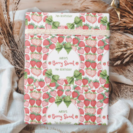 Papel De Presente Festa de Aniversário de 7 Anos Berry Sweet de Mora