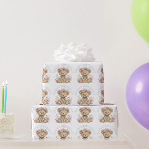 Papel De Presente Festa de Aniversário de Animal Boho Fofa