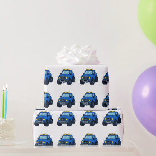 Papel De Presente Festa de Aniversário de Caminhão Monstro para Cria