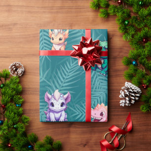 Papel De Presente Festa de aniversário de criança da selva de dinoss