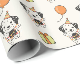 Papel De Presente Festa de Aniversário de criança do Cachorro de Ani