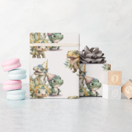 Papel De Presente Festa de aniversário de Dinossauro Selvagem Única