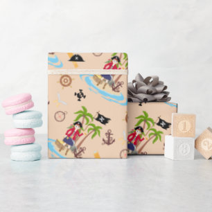 Papel De Presente Festa de aniversário de diversão do mapa do tesour