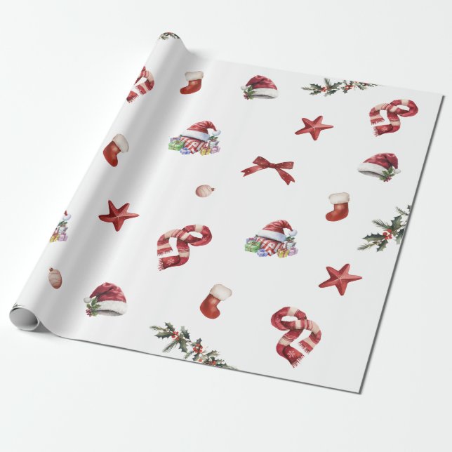 Papel De Presente Festa de aniversário de Natal Festivo Moderna (Desenrolado)