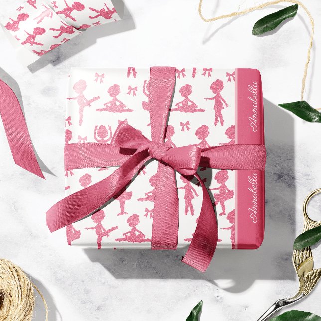 Papel De Presente Festa de aniversário de padrão da Ballerina, menin (Criador carregado)