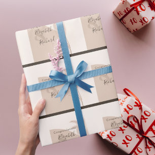 Papel De Presente Festa de aniversário de Surpresa Floral Burgundy