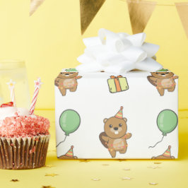 Papel De Presente Festa de Aniversário do Aniversário de criança de 