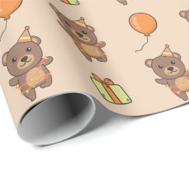 Papel De Presente Festa de Aniversário do Aniversário de criança do 